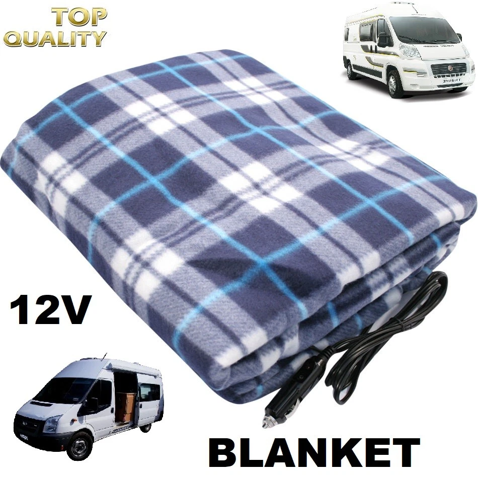 CAMPERVAN 12V HEATED ELECTRIC BLANKET FLEECE 12 VOLT MOTORHOME SELF BUILD  CAMPER | eBay