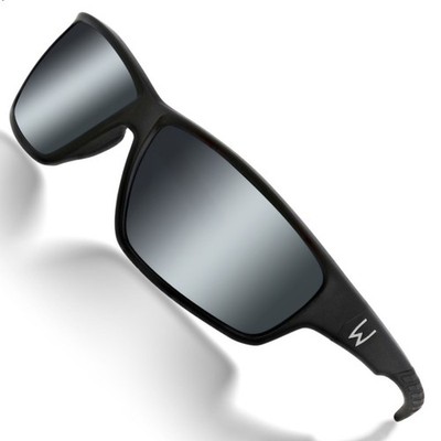Westin W6 Sport 20 Matte Black Smoke Silver Flash Blue - Polbrille, Angelbrille