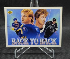 1992-93 Upper Deck Hockey #423 Wayne Gretzky / Brett Hull “Back To Back” GREAT 1
