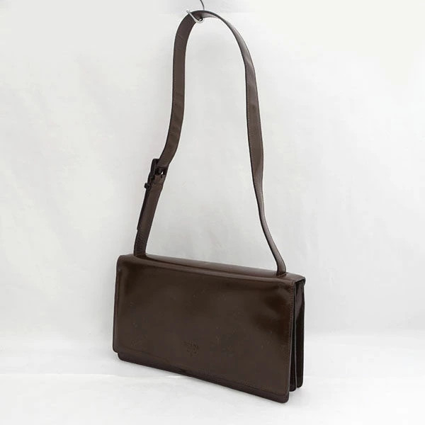 Prada Y0814 Brown PVC Shoulder Bag Pre-Owned Luxury Brand