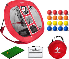 Chipping Net Pop Up Golf With Mat Practice Net Indoor Outdoor Swing Training