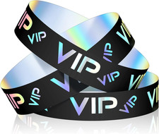 Teling 500 Pack VIP Plastic Wristbands Bracelets Party for Events VIP Custom Wri