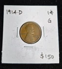 New Listing1914 D- Lincoln Wheat Cent- G
