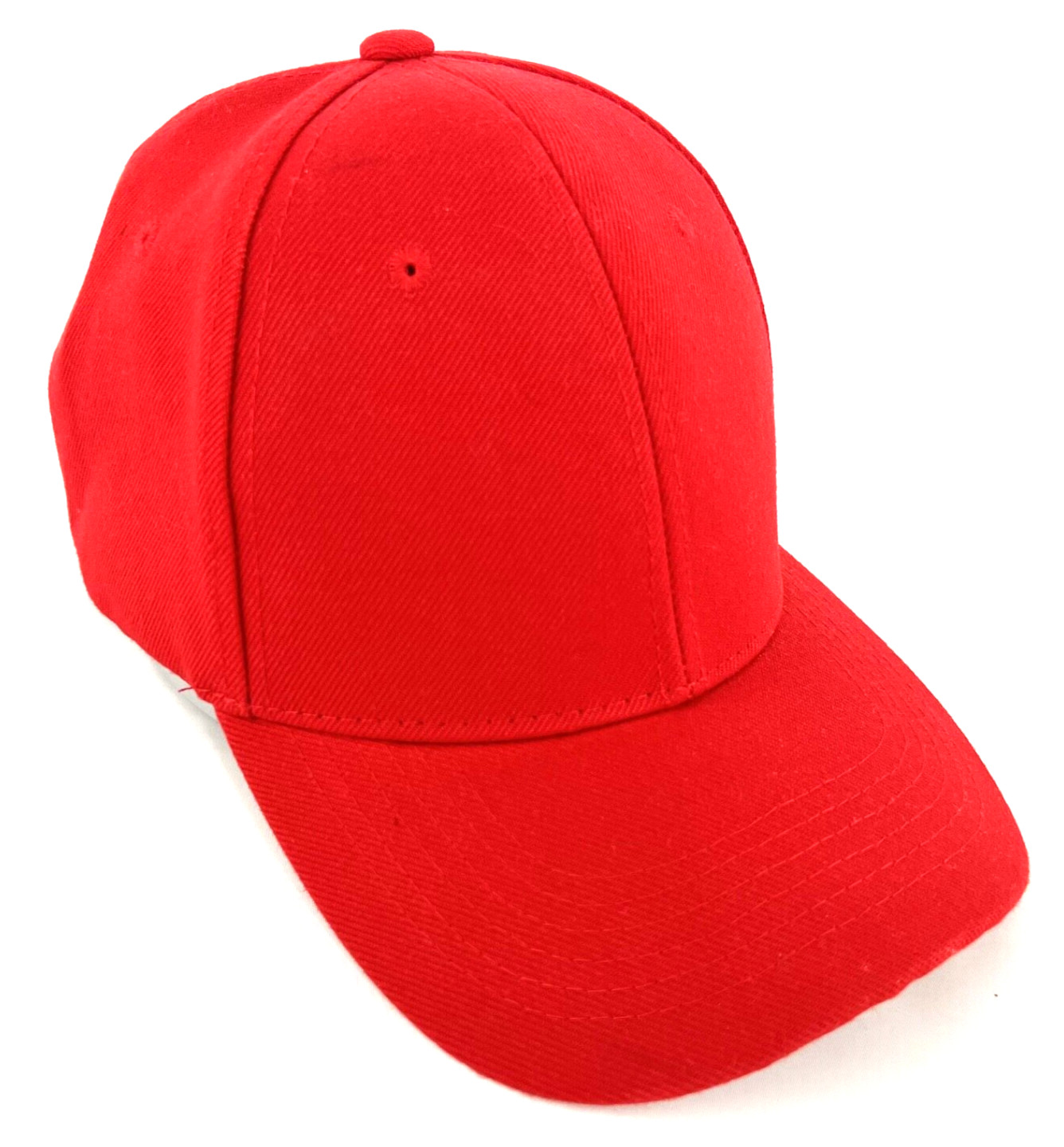 SOLID RED Baseball Cap OSFA Adjustable Polyester … - image 2
