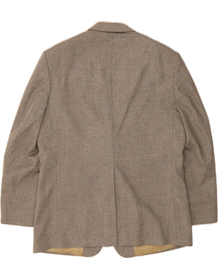 LANDS END Mens 2 Button Blazer Jacket UK 42 XL Grey Lambswool Classic BP01 - Image 2 of 3