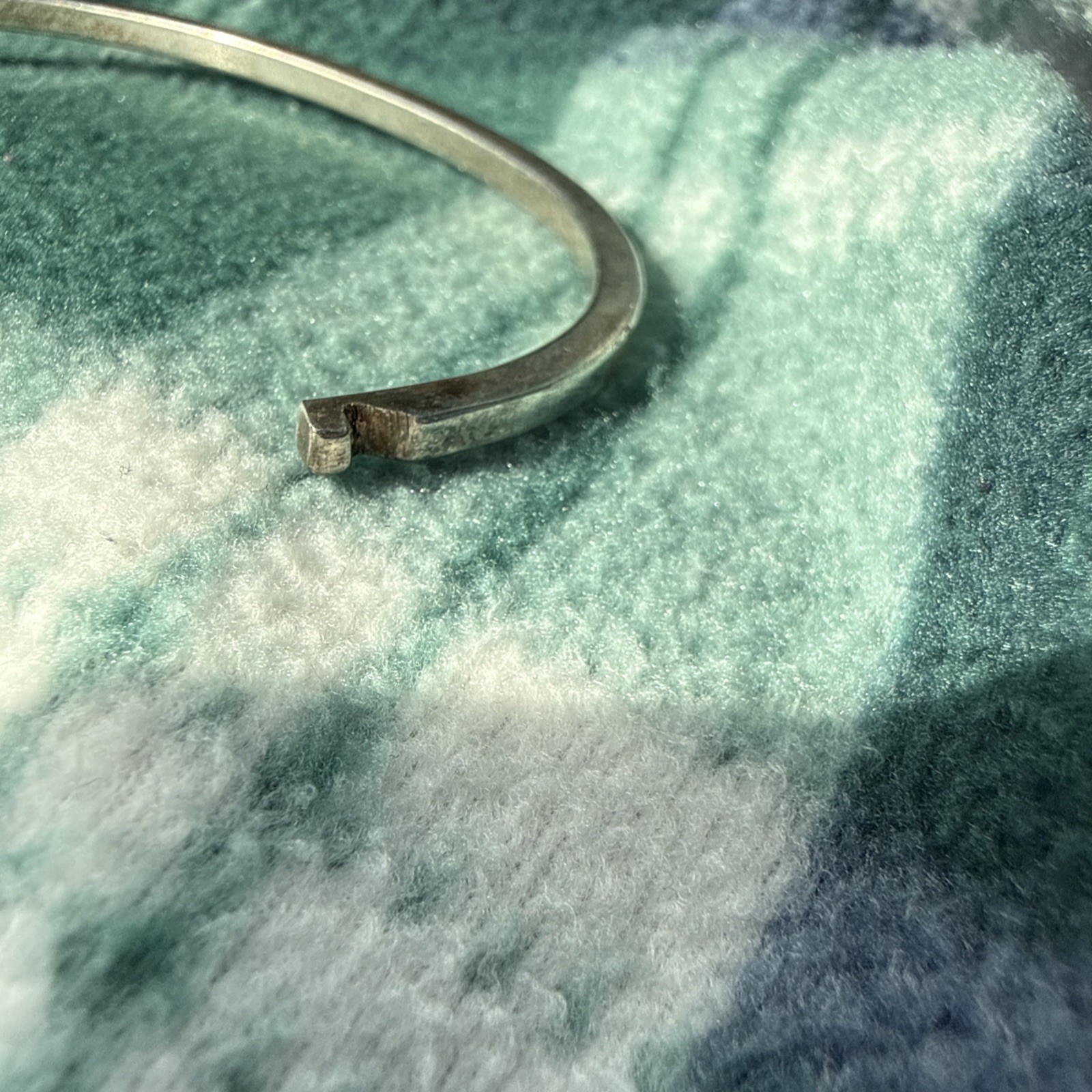 Mexico 925 Solid Silver hinged bangle bracelet-gr… - image 11