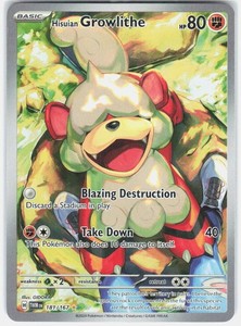 Hisuian Growlithe 181/167 Twilight Masquerade Illustration Rare Holo