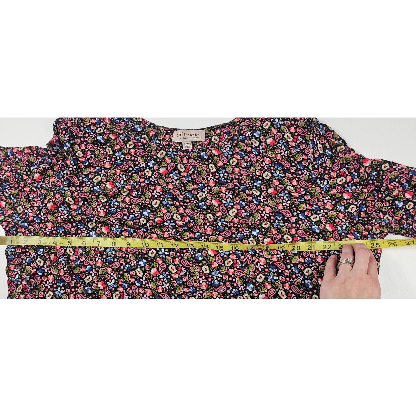 Philosophy 3X colorful paisley basic comfort 3/4 … - image 6