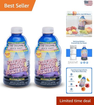 48-Hour Juice Cleanse Drink 2 Pack | Hydrating Detox with Vitamins B & C