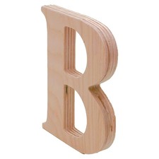 4  Tall Wooden Letter B   1/2  Thick Baltic Birch   Pain