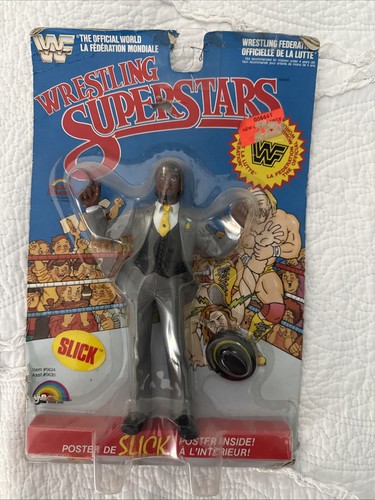 WWE WWF LJN Slick MOC Very Beat Up Condition Figur...