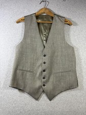 Vintage Vest Mens Medium Gray Suit Academia Steampunk Grandpa Core Retro Glam