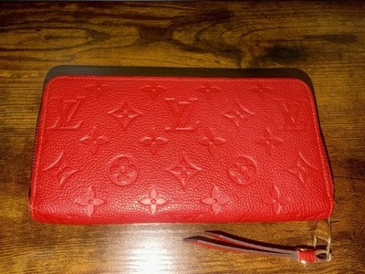 Louis Vuitton Red Monogram Empreinte Zip Wallet