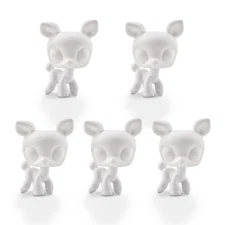 5Pcs Blank Bases for LPS Custom Cute Deer DIY Paint Toy White Molds Design