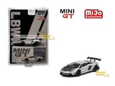 1:64 MINI GT 449 LB WORKS Lamborghini Aventador Limited Matt Silver mgt00449
