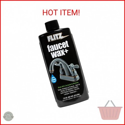 Flitz Faucet Wax Plus - 7.6oz Bottle of USA-Made, Water-Based Faucet ...