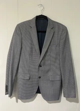 HUGO BOSS NEW WITHOUT TAG 38 R The James Wool Blue Gray 2 Button Blazer Jacket