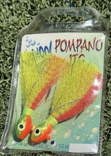 Wahoo Deluxe Pompano Jig 1/2 oz Chartreuse Orange 2-Pack – New in Package