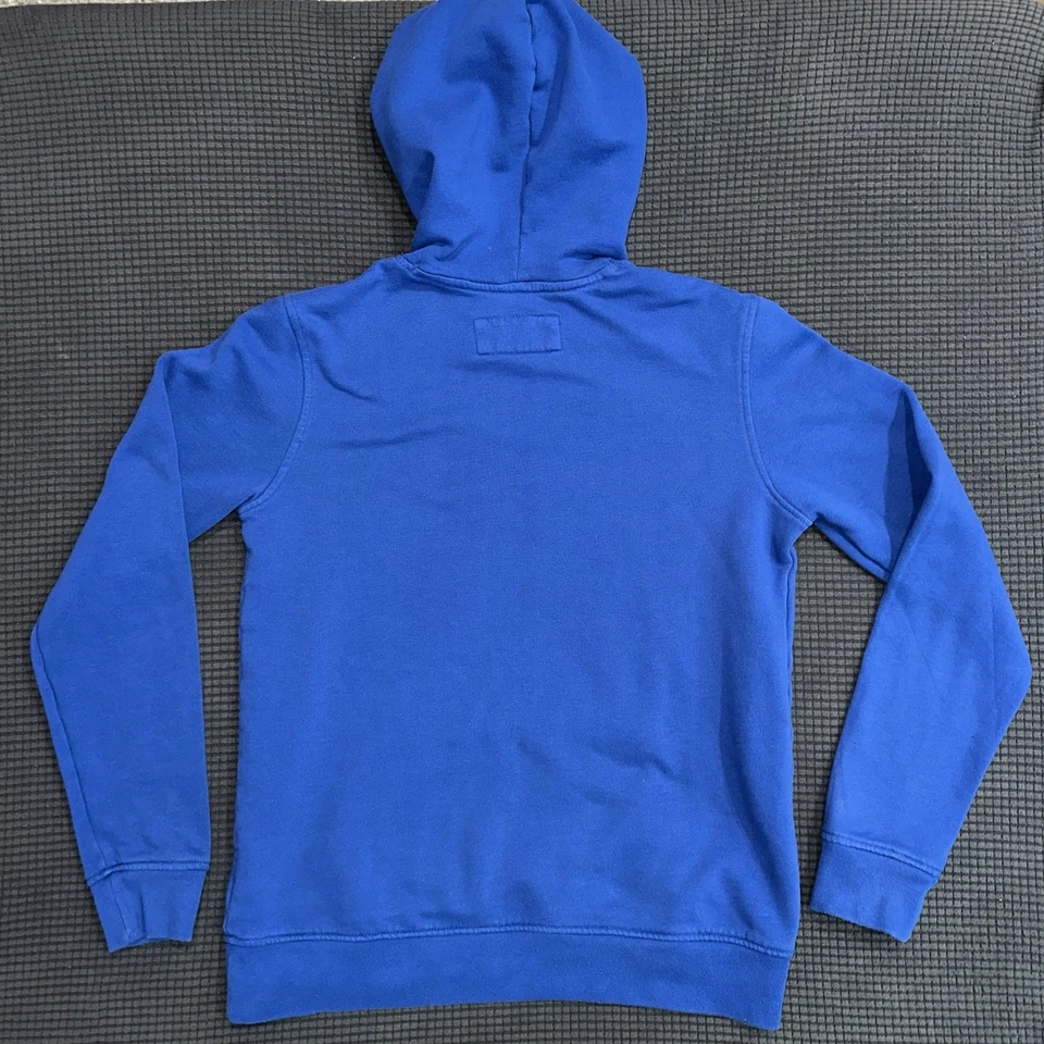 Sudadera con capucha azul para niños Abercrombie con logotipo de ciervo blanco talla 15/16 Foto 2 de 4