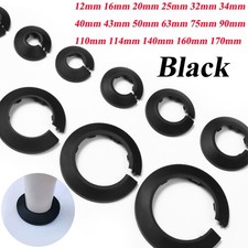 12-170mm Black Pipe Collars Covers Plastic Rose Cover Wall Hole Decorative Cover