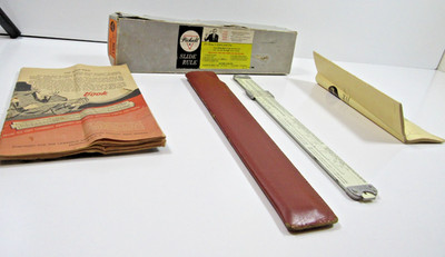 Vintage Pickett  Slide Rule Model N902-T Simplex Trig w/ Case Manual & Box #P-48