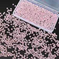 Crystal Glass Beads 1200pcs 4mm Pink Round For Jewelry Making Bracelet