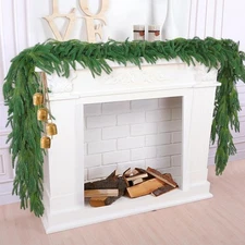 12ft Artificial Norfolk Pine Garlands Realistic Greenery Garland Christmas Decor