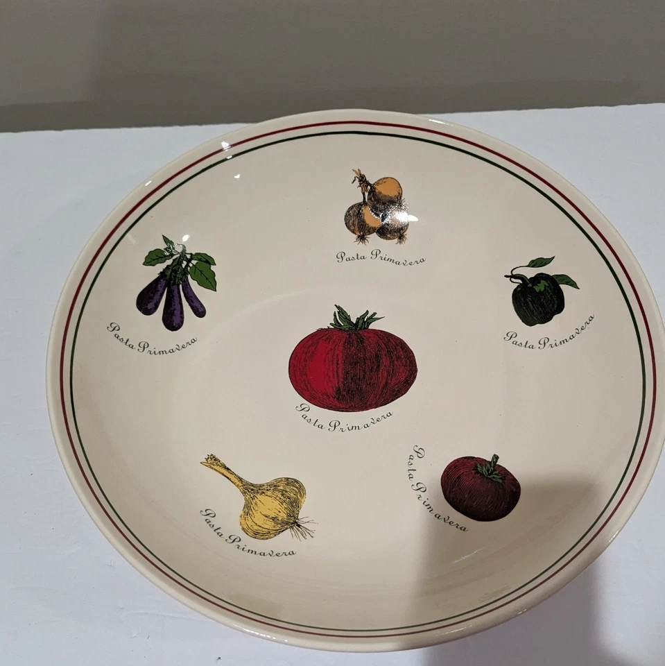 Certified International, Pasta, Vegetable Print Ceramic Bowl. 13" Diameter . - Image 2 of 4