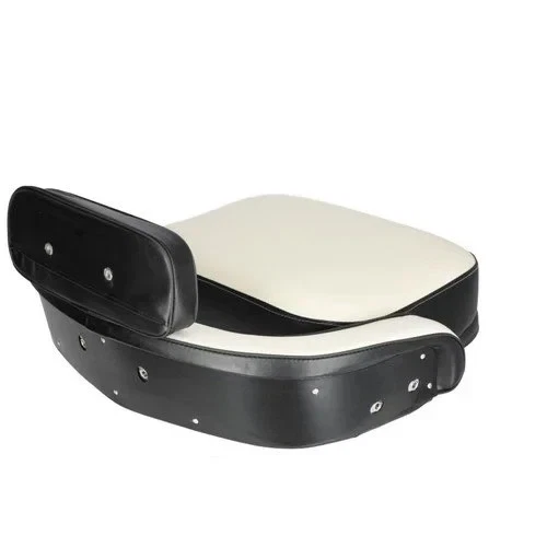 Conjunto de Almofada de Assento - 3 Peças Vinil Branco/Preto sem Ferragens Compatível Internacional - Imagem 4 de 4