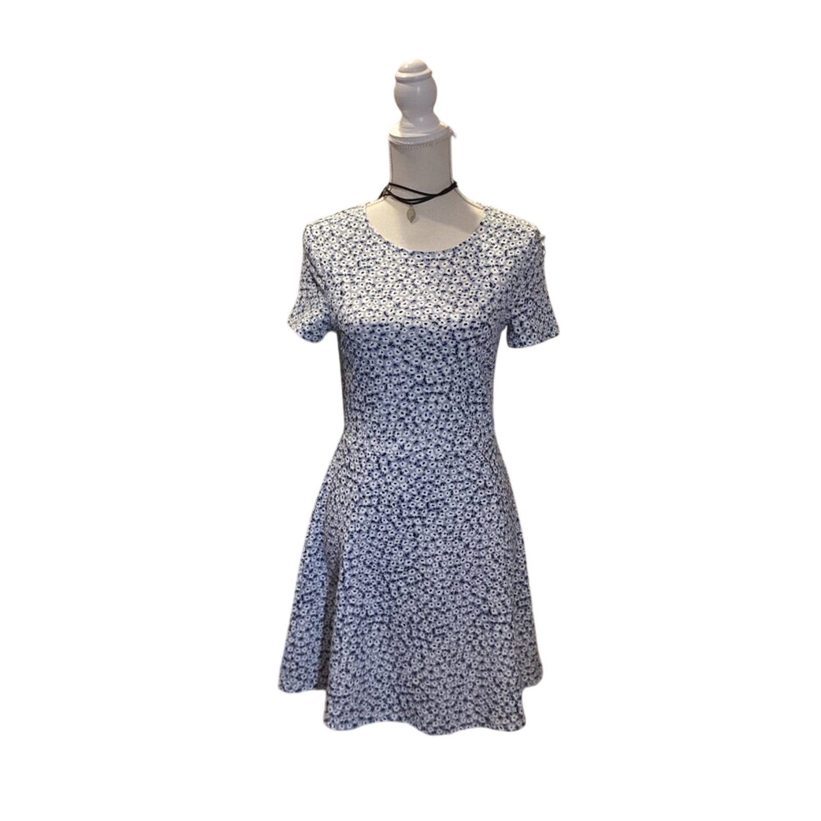 Divided H&M blue floral Dress size medium