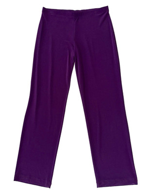 CLARA SUN WOO Size XL Pull-On Pants Straight Leg Plum Purple Stretch 32x30