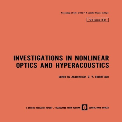 Investigations in Nonlinear Optics and Hyperacoustics Springer Na