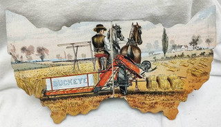 1890's C. Aultman & Co. Buckeye macchine per la raccolta carte commerciali e libretto mappe