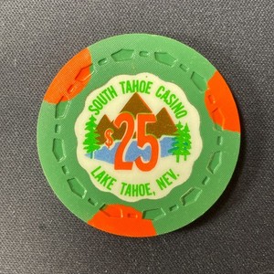 South Tahoe Casino Lake Tahoe Nevada $25 casino chip 1965 obsolete vintage