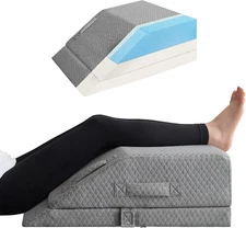 Adjustable Leg Elevation Pillow Cooling Gel Memory Foam Wedge for Pain Relief