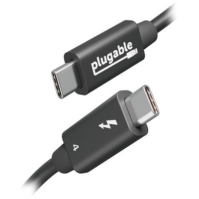 Plugable Thunderbolt 4 3.3ft 1m 40Gbps 8K 240W USB4 Type C Cable