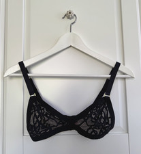 Sass&bide black embroidered traingle bralette size M