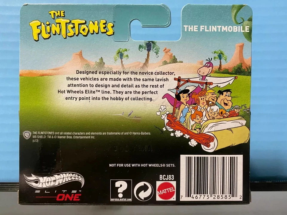 The Flintmobile Troncomovil The Flintstones Los Picapiedra Hot Wheels Elite 1:50 - Immagine 2 di 4