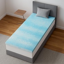 2 Inch Twin Memory Foam Mattress Topper Cooling Gel Infused Pad Dorm Camper