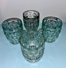 Vintage Thumb Print Beer Mugs Set Of 4