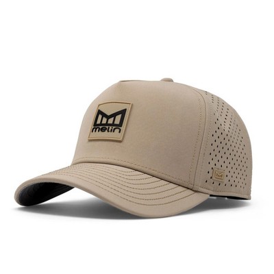 Melin Hydro Odyssey Stacked Curved Bill Hat, Khaki, Classic