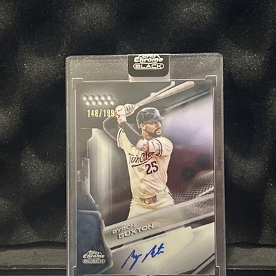 BYRON BUXTON /199 REFRACTOR ON CARD AUTO AUTOGRAPH 2026 TOPPS CHROME BLACK MLB 1