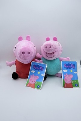 NWT Set Of 2 Peppa Pig Plush Toy Factory 7-8  Peppa Daddy