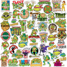 TMNT Teenage Mutant Ninja Turtles 50CT Sticker Pack Large Deluxe Stickers Variet