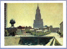 H.Manizer 1987 Russian postcard HIGHRISE BUILDING SMOLENSKAYA SQUARE in Moscow