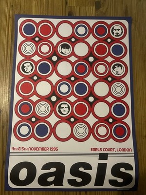 Oasis bundle 95  Earls Court  A2 poster plus wrapping paper 