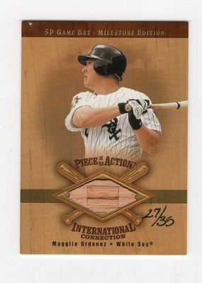 2001 SP Game Bat Piece of Action International Gold #IMO Magglio Ordonez[ 27/35]