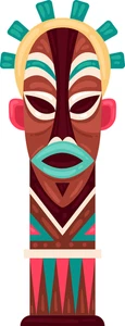Tiki Totems Polynesian Culture Self Adhesive Vinyl Sticker