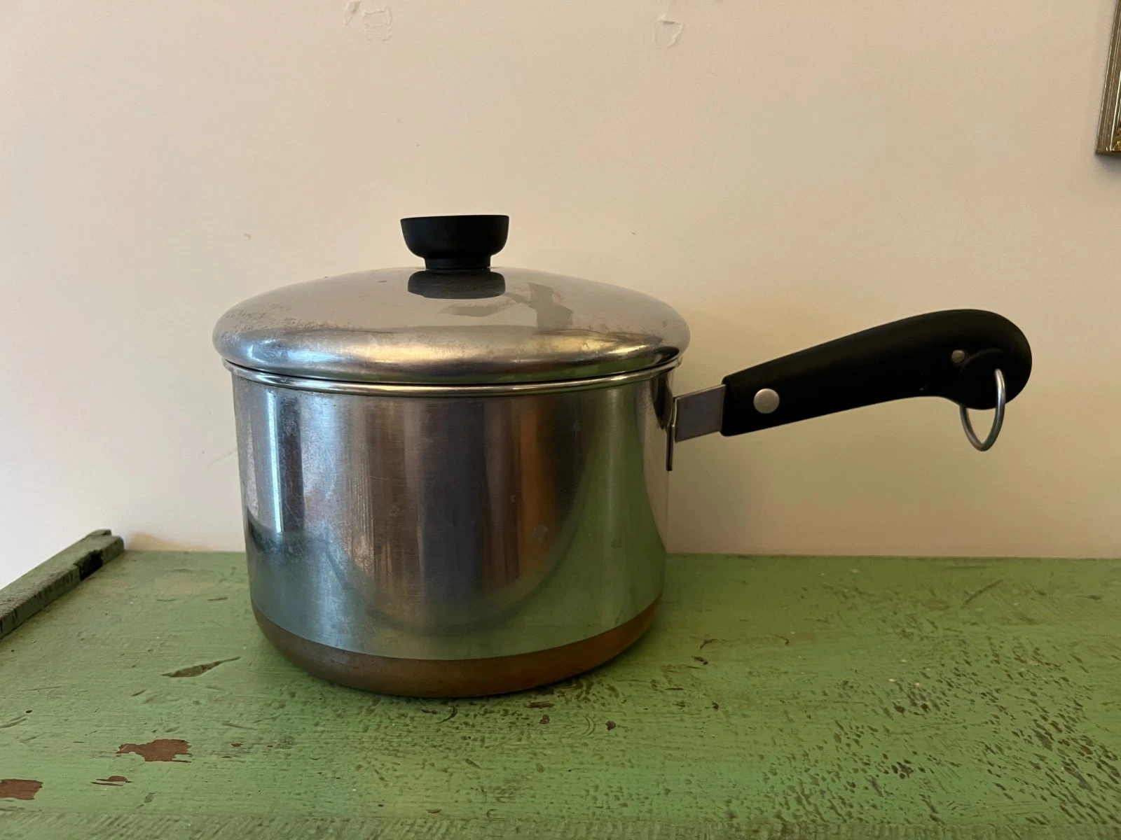 Revere Ware 1801 Copper Clad 3 Quart Stainless Steel Saucepan Copper Bottom