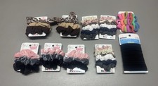 New Scunci Mixed 10-Pack Hair Scrunchies Ties Assorted Colors Styles